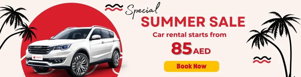 Car rental Starts from 85 AED